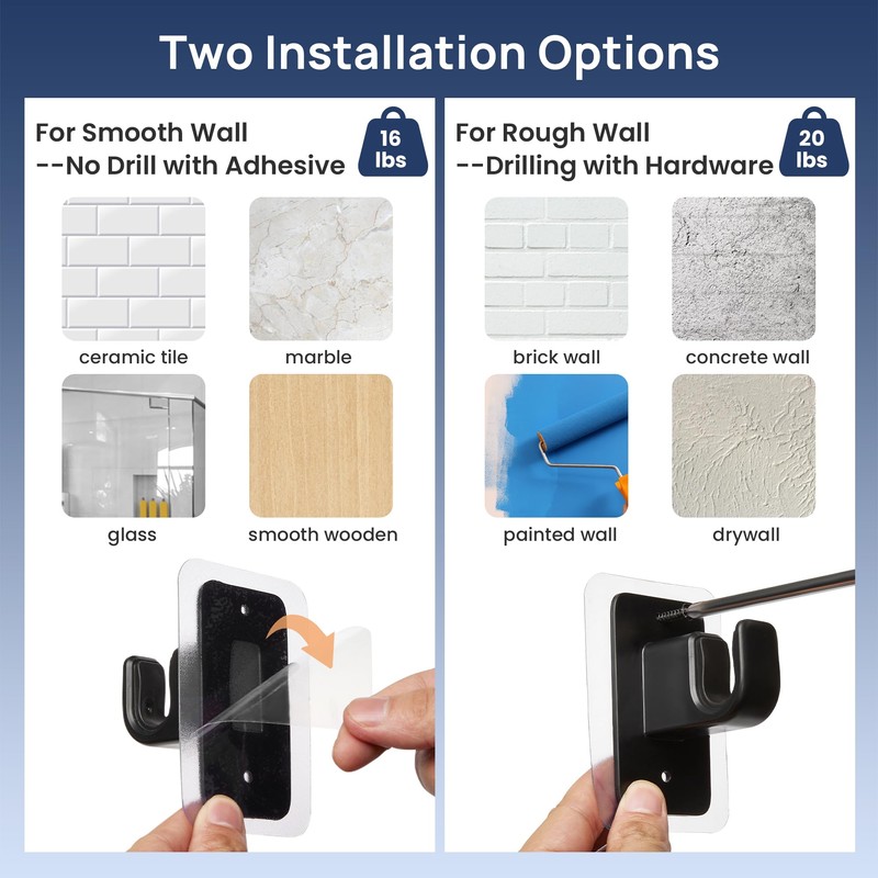 ENJOYBASICS No Drill Curtain Rods for Window 48 to 84