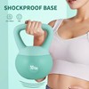 DlandHome Kettlebell, 10lbs, Mint Green, Iron, Soft PVC Filled, Ergonomic