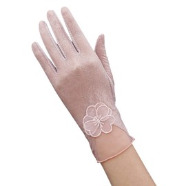 [Euyqs] Elegant Sunscreen Summer Lace Gloves, #2 pink