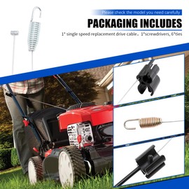 PLAXNS 946-04728A 746-04728 Single Speed Drive Cable for Troy-Bilt TB210 TB200 Rotary Walk Behind propelled 15102 Lawn Mower