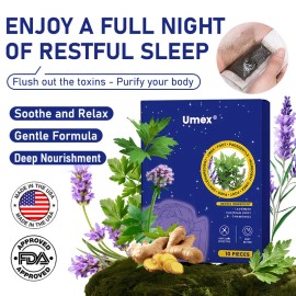 Ginger Lavender Foot Patches for Tired Feet, Relaxing Overnight Foot Pads with Ginseng & Chamomile, Soothing Comfort & Sleep Support, 1 Pack