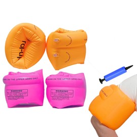 4 Pack Inflatable Arm Floaties Swim Arm Bands Swimming Rings Tube Floater Water Wings for Adult Kids