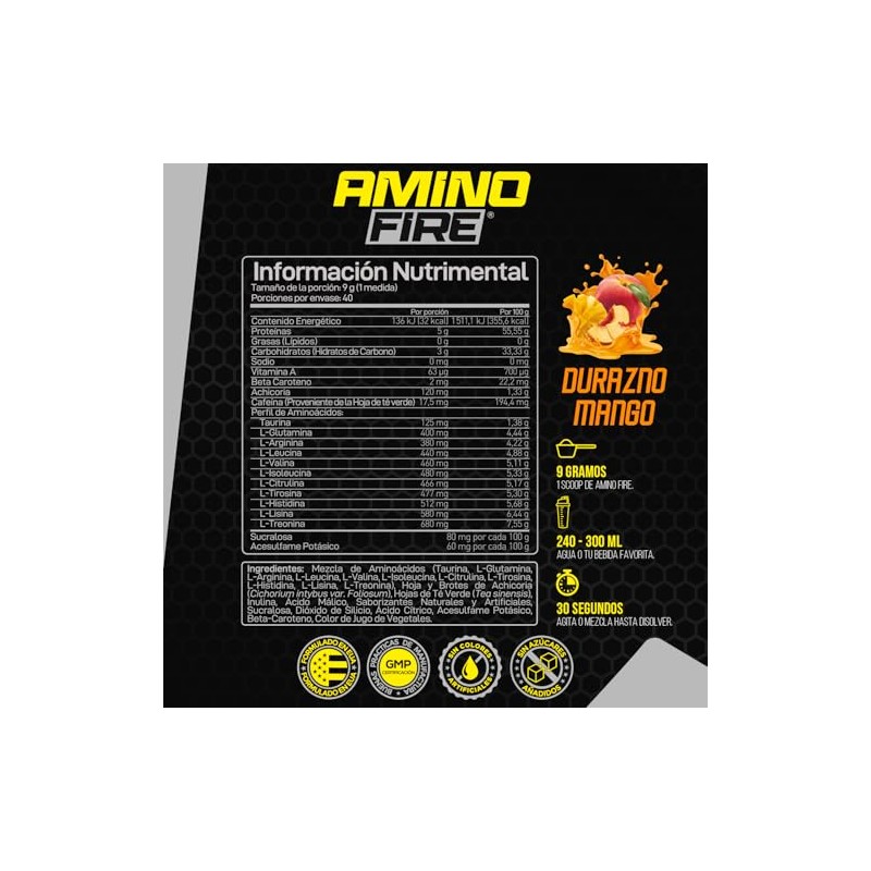 Forzagen | Aminoácidos Amino Fire | 5 g de Aminoácidos
