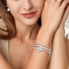 Dochais Women's Tennis Bracelet, Silver, Cubic Zirconia, Diamond Bracelet, Women's