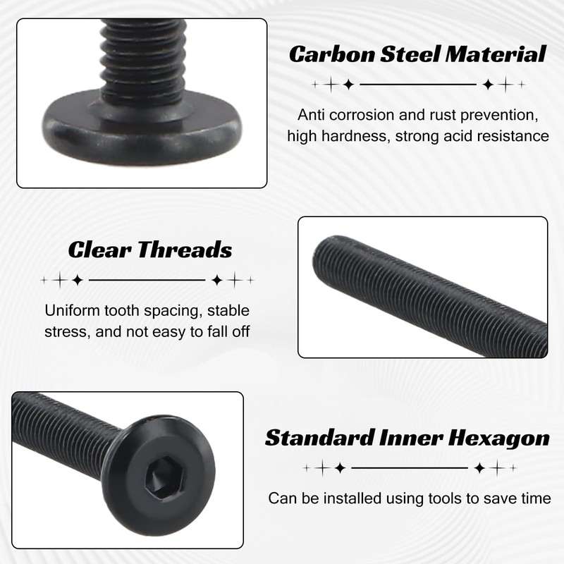M5 Rounded Head Screws with Hexagon Socket 304 Stainless Steel