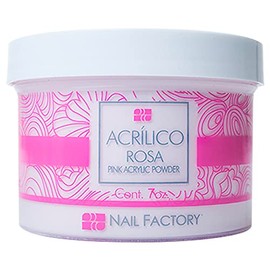 NAIL FACTORY - ACRILICO EN POLVO Para Construcción Extensión de Uñas, Nail Powder PINK, 7 Oz. / 198 Gr,