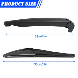Rear Wiper Arm Blade Back Windscreen Wiper Assembly Replacement for Fiat 500 2007-2018, All Season Clean Window Natural Materials OEM: 51787577