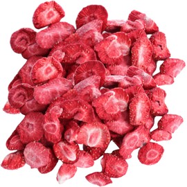 Freeze Dried Sliced Strawberries 8 Oz, 100% Natural Sliced Fruit, Great for Healthy Snacks, Smoothies or Trail Mix, NO Added Sugar or Preservatives, Gluten-Free and Good for Vegan or Paleo Diets in Resealable Bag