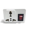 Norstar Universal Plug Adapter with ON/Off Power Switch for European