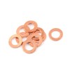 REPAIROCK uxcell10pcs 8mm x 14mm x 1mm Flat Ring Copper
