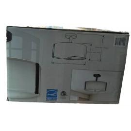 DSI Lighting Bronze LED Semi-flush Mount ~NIB 13.8” Wide X 9.8” Tall