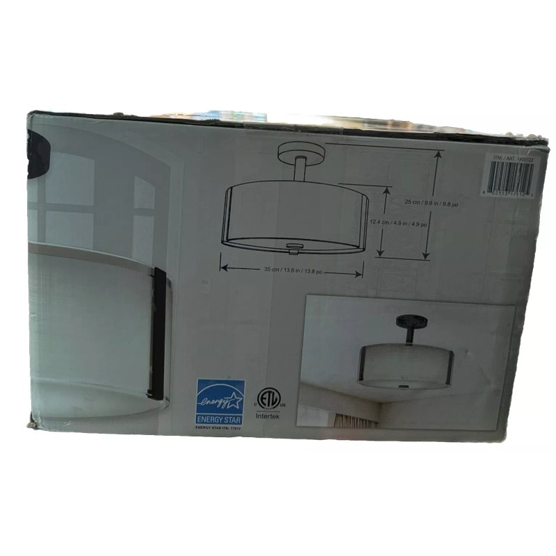 DSI Lighting Bronze LED Semi-flush Mount ~NIB 13.8” Wide X