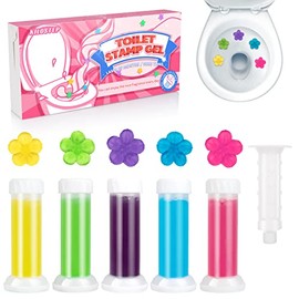 Gel de inodoro, 60 sellos de gel para inodoro, 5 tipos de aroma, kit de sellos de gel para limpiador de inodoro, ambientador