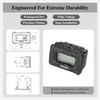 NInE-ROnG AC/DC Hour Meter, Digital Engine Hourmeter Gauge 5-35V, Non-Resettable