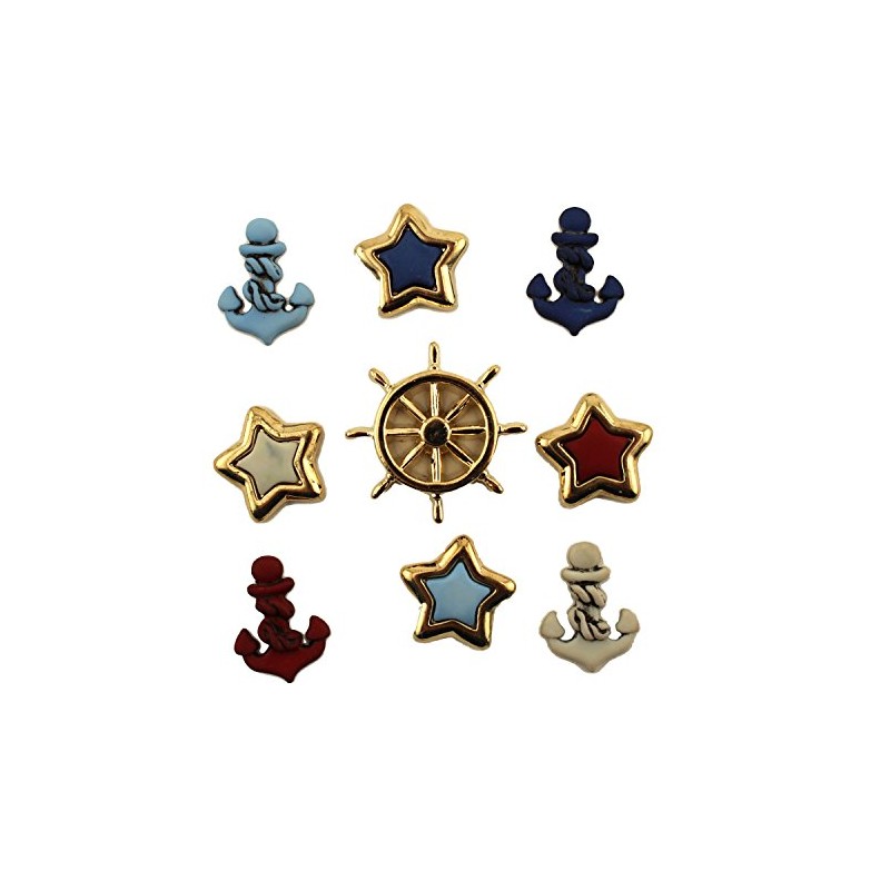 Buttons Galore - Juego de 6 botones náuticos surtidos para