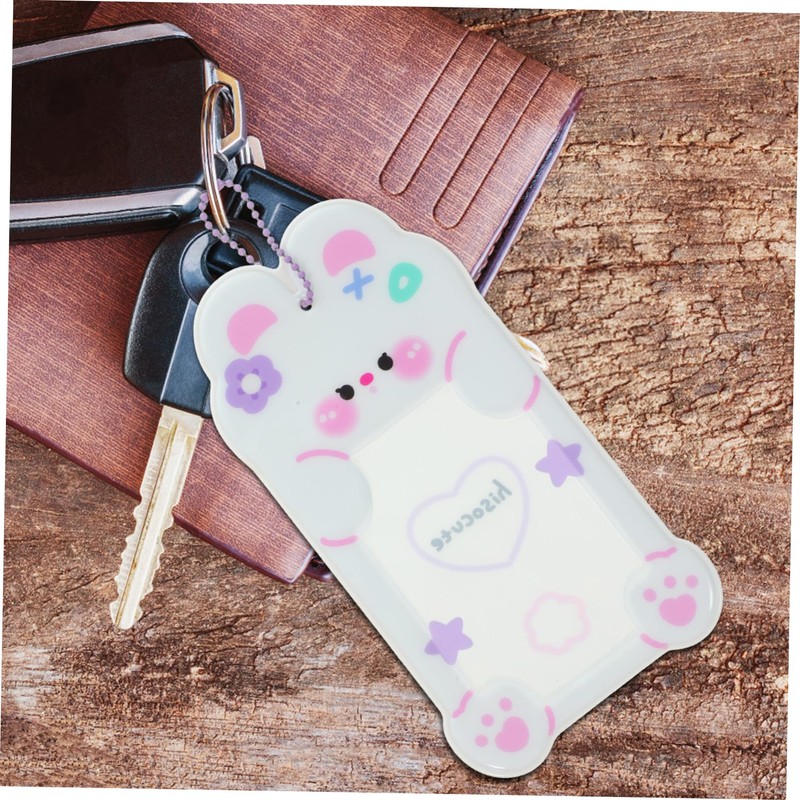 jojofuny 2pcs Clear Cartoon Card Holder Sleeve for Id Credit
