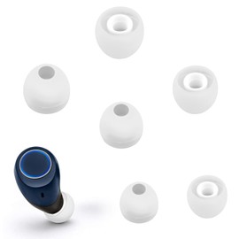 6pcs Replacement Silicone Eartips T120 Earbuds Eargels Compatible with JBL TUNE120TWS TUNE125TWS Earphones-White