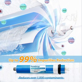 PureDrop PDR-ROM50 Reverse Osmosis RO Membrane Replacement 50 GPD, Fits Standard Under Sink RO Drinking Water Filter System