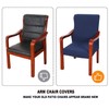 Deisy Dee Stretch Arm Chair Covers, Mid Century Chair Slipcovers,
