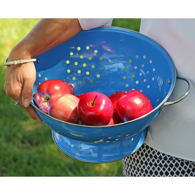 Reston Lloyd Calypso Basics Extra Large Enameled Colander with Solid
