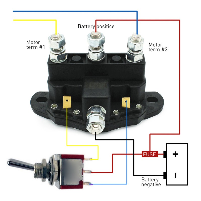 RELAY WINCH MOTOR REVERSING SOLENOID SWITCH 12 VOLT
