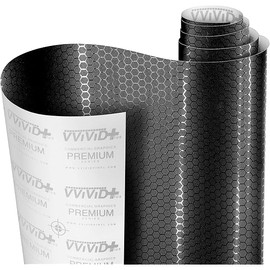 VViViD+ Honeycomb Matte Black Medium Pattern Car Wrap Vinyl (1ft x 5ft)