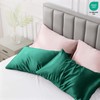 Moonlight Bedding Emerald Cooling Satin Pillow Cases 2 Pack –