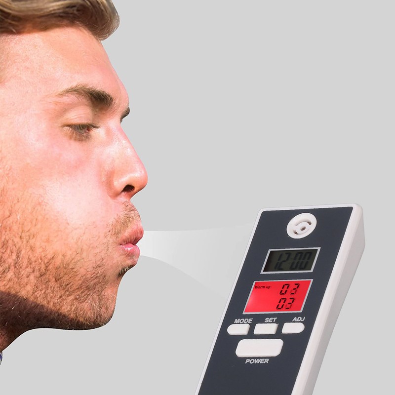 Breath Tester Digital Drunk Meter Dual LCD Display with Audio