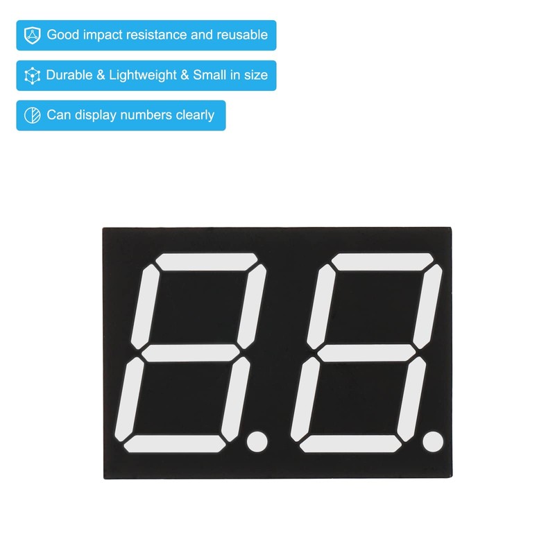 PATIKIL 5pcs Common Cathode 7 Segments 10 Pin 2 Bit