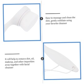 minkissy 2pcs Long Lasting Use Plastic Material Face Washing Brush Massage Brush for Face Cleansing