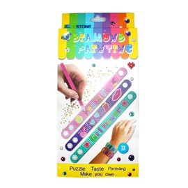 Pracht Creatives Hobby 6048-20041 Diamond Painting Armbänder, 3 Stück, Bastelset zum Gestalten eines persönlichen Armbandes mit Glitzersteinchen, für Kinder ab 5 Jahren