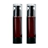 2 Pcs 100ml 3.4 oz Brown Plastic Airless Pump Bottles