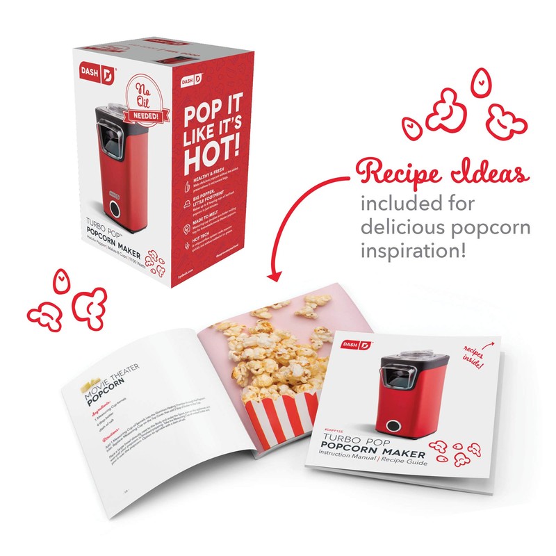 Dash Turbo Pop Popcorn Maker - Theater-Style Popcorn Machine -