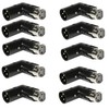 Milestock 10-Pcs 3-PIN XLR Angle Adapter Adjustable Male to Female,