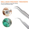 Precision Tweezers, 8PCS Precision Stainless Steel of Tweezers Setfor Craft,