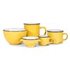 Abbott Collection Enamel Look Stoneware Mug, Yellow