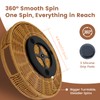 VAZINE 12 Inch Rattan Lazy Susan Turntable Organizer, Round Rotating