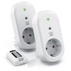 CSL Dimmable Radio Sockets Set with Remote Control Set of