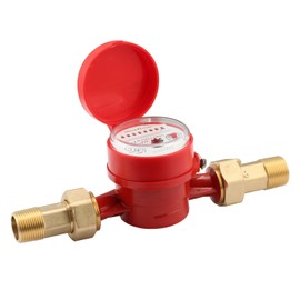 Watflow DN20 Water Meter 3/4" NPT, Gallon Water Flow Meter with Pulse Output, Cold and Hot Water Meter with Brass for Garden or Factory, Single-Jet Horizontal Install.(No Lead-Free)