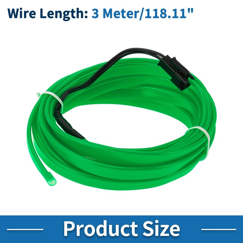 A ABSOPRO 3 Meter EL Wire Cable LED Glow String