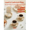 Sweese Porcelain Espresso Cups Set, 2.5 oz, Stackable with Saucers