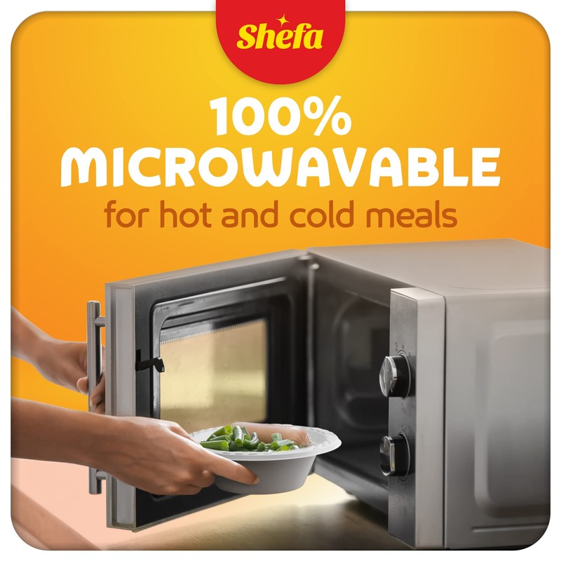 Shefa 400 White Bowls - Reusable & Washable, Heavy Duty