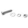 120PCs 1/4-20 Hex Bolts Screws Hex Nuts Flat Washers Lock