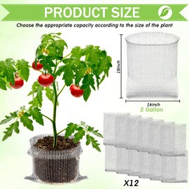 SEEWEY 12 Pcs, 5 Gallon Spring Plant Root Guard Baskets Gopher Proof Wire Basket Anti Mole and Vole Mesh Wire Baskets for Garden Pots Underground Pests Repellent Plants Root Protection
