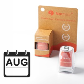 Natmisz:Month Date Stamp Self Inking Stamps Set - Exclusive Custom Design - Perfect for Daily Planner,Journaling Notebooks,Date Gun,Travel Hiking Camping Journal,Labels Log,Teachers (Aug)