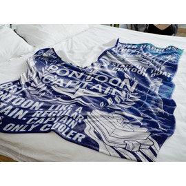 Pontoon Boat Gifts, Pontoon Boat Blanket for Pontoon Captain, Pontoon Lovers, Pontoon Boat Owners Gifts, Lake Gifts, Pontoon Gifts, 65 x 50 Inches Flannel Throw Blanket, Blue