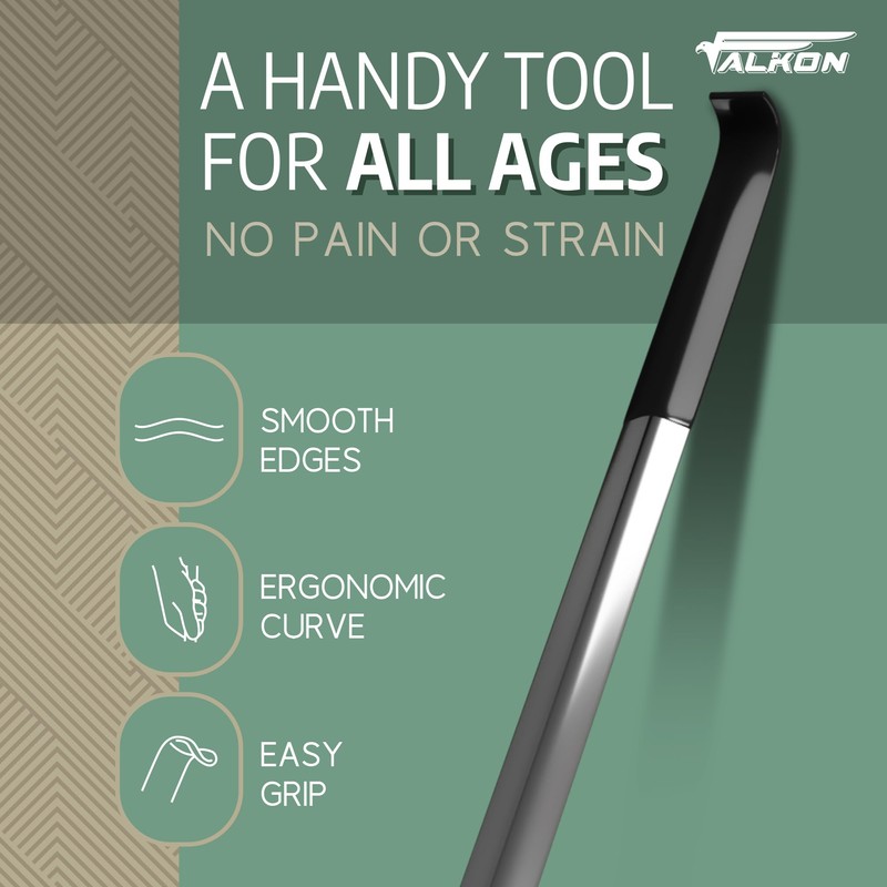 Falkon 31.8" Extra Long Metal Shoe Horn | 2-Pack Shoe