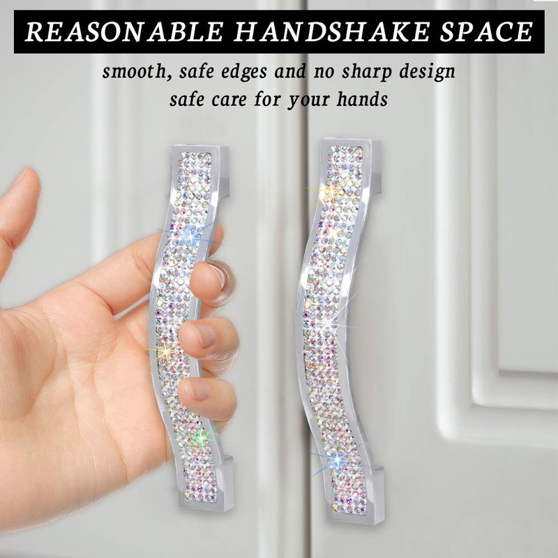 SAVORI Drawer Pulls Handle Bling Crystal Dresser Cupboard Closet Cabinet