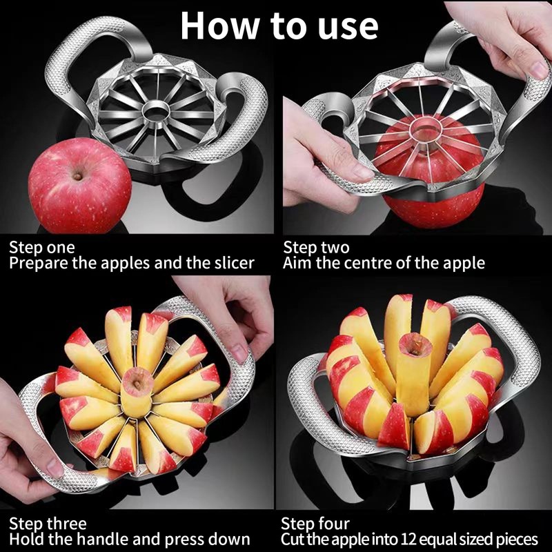 DOETYD Apple Corer & Slicer,Stainless Steel Apple Cutter Apple Slicer