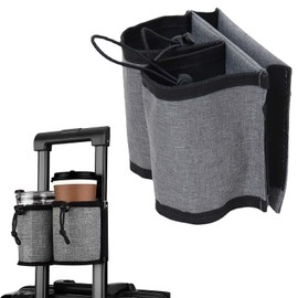 Travel Cup Holder Luggage Travel Cup Holder Cup Holder Can Hold Two Portable Coffee Cups, Traveler Accessory, Can Be Attached to Any Luggage Handle